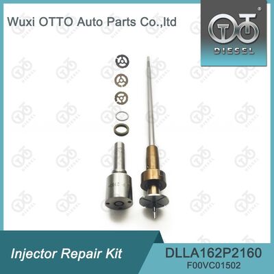 Kit de reparação de injetores da Bosch para 0445110369/646/647 com bocal DLLA162P2160 e válvula de controlo F00VC01502.
