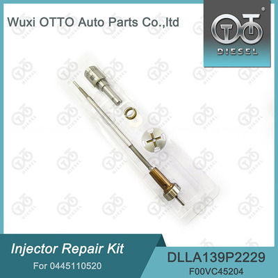 0445110520 Kit de reparação de injetores Bosch com bocal DLLA139P2229 e válvula F00VC45204