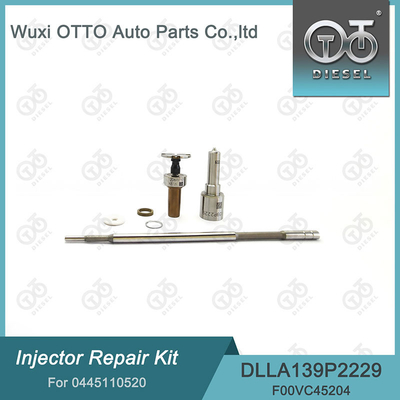 0445110520 Kit de reparação de injetores Bosch com bocal DLLA139P2229 e válvula F00VC45204