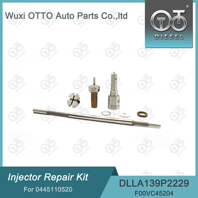 0445110520 Kit de reparação de injetores Bosch com bocal DLLA139P2229 e válvula F00VC45204