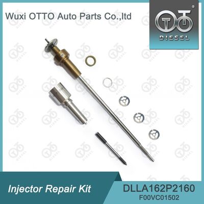 Kit de reparação de injetores da Bosch para 0445110369/646/647 com bocal DLLA162P2160 e válvula de controlo F00VC01502.
