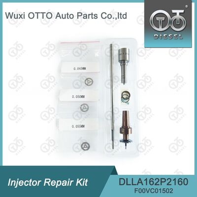 Kit de reparação de injetores da Bosch para 0445110369/646/647 com bocal DLLA162P2160 e válvula de controlo F00VC01502.